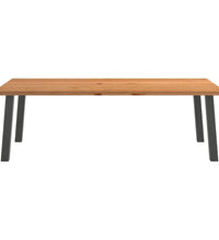 Esstisch Hellbraun 240x120x74 cm Massivholz Eiche Rechteckig