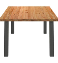 Esstisch Hellbraun 240x120x74 cm Massivholz Eiche Rechteckig