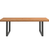 Esstisch mit Baumkanten 240x120x74 cm Massivholz Eiche Rechteck