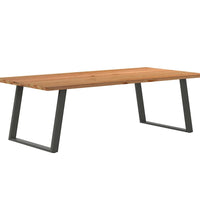 Esstisch mit Baumkanten 240x120x74 cm Massivholz Eiche Rechteck