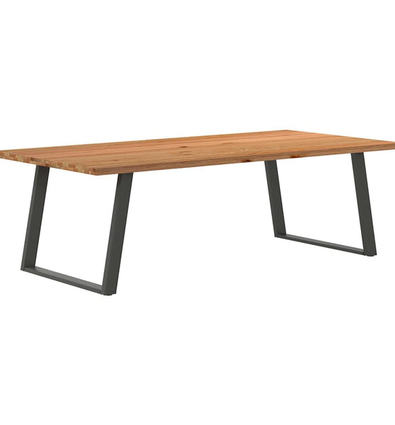 Esstisch mit Baumkanten 240x120x74 cm Massivholz Eiche Rechteck