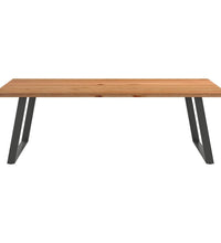 Esstisch mit Baumkanten 240x120x74 cm Massivholz Eiche Rechteck