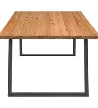 Esstisch mit Baumkanten 240x120x74 cm Massivholz Eiche Rechteck