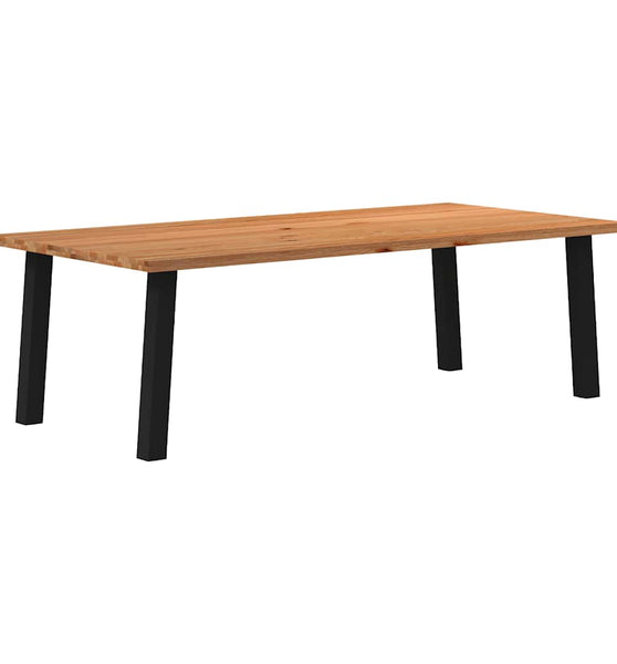 Esstisch Hellbraun 240x120x74 cm Massivholz Eiche Rechteckig