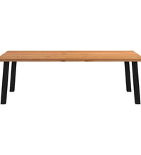 Esstisch Hellbraun 240x120x74 cm Massivholz Eiche Rechteckig