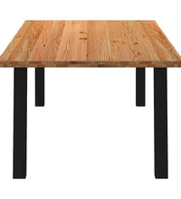 Esstisch Hellbraun 240x120x74 cm Massivholz Eiche Rechteckig