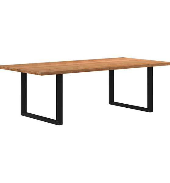 Esstisch mit Baumkanten 240x120x74 cm Massivholz Eiche Rechteck