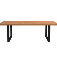 Esstisch mit Baumkanten 240x120x74 cm Massivholz Eiche Rechteck