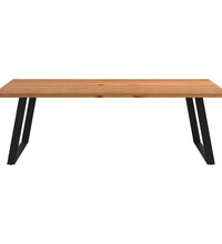 Esstisch mit Baumkanten 240x120x74 cm Massivholz Eiche Rechteck