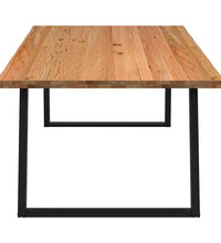 Esstisch mit Baumkanten 240x120x74 cm Massivholz Eiche Rechteck