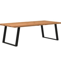 Esstisch mit Baumkanten 240x120x74 cm Massivholz Eiche Rechteck