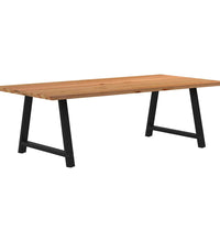 Esstisch mit Baumkanten 240x120x74 cm Massivholz Eiche Rechteck