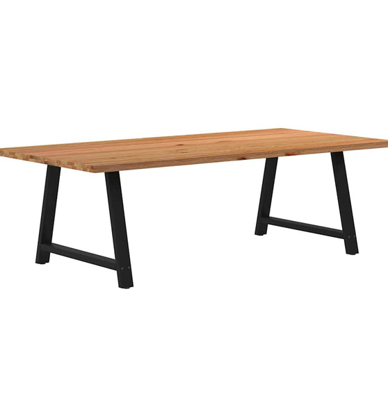 Esstisch mit Baumkanten 240x120x74 cm Massivholz Eiche Rechteck