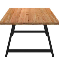 Esstisch mit Baumkanten 240x120x74 cm Massivholz Eiche Rechteck