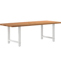 Esstisch mit Baumkanten 240x100x74 cm Massivholz Eiche Rechteck