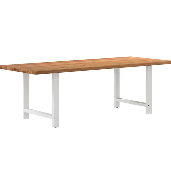 Esstisch mit Baumkanten 240x100x74 cm Massivholz Eiche Rechteck