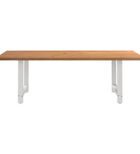 Esstisch mit Baumkanten 240x100x74 cm Massivholz Eiche Rechteck