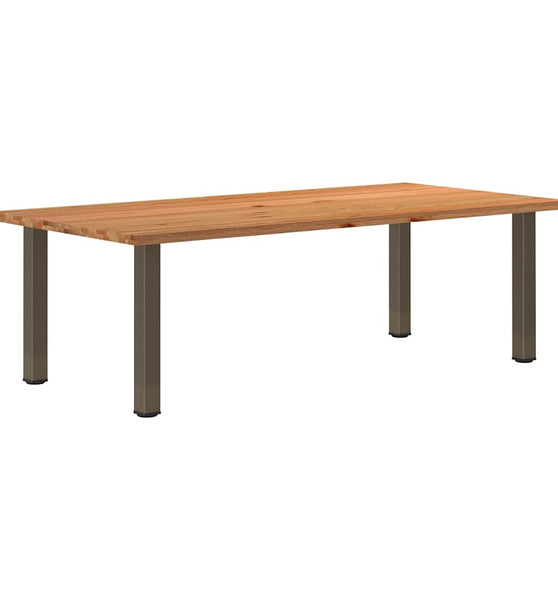 Esstisch Hellbraun 240x120x74 cm Massivholz Eiche Rechteckig