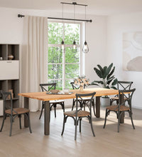 Esstisch Hellbraun 240x120x74 cm Massivholz Eiche Rechteckig