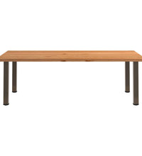 Esstisch Hellbraun 240x120x74 cm Massivholz Eiche Rechteckig