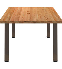 Esstisch Hellbraun 240x120x74 cm Massivholz Eiche Rechteckig