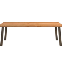 Esstisch Hellbraun 240x120x74 cm Massivholz Eiche Rechteckig