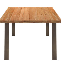 Esstisch Hellbraun 240x120x74 cm Massivholz Eiche Rechteckig