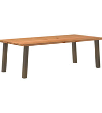 Esstisch Hellbraun 240x120x74 cm Massivholz Eiche Rechteckig