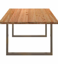 Esstisch mit Baumkanten 240x120x74 cm Massivholz Eiche Rechteck
