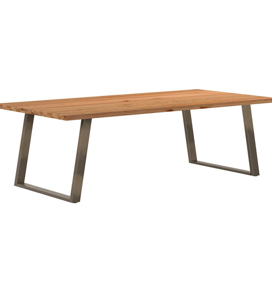 Esstisch mit Baumkanten 240x120x74 cm Massivholz Eiche Rechteck