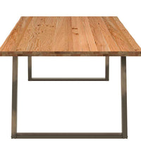 Esstisch mit Baumkanten 240x120x74 cm Massivholz Eiche Rechteck