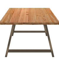 Esstisch mit Baumkanten 240x120x74 cm Massivholz Eiche Rechteck