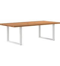 Esstisch mit Baumkanten 240x120x74 cm Massivholz Eiche Rechteck