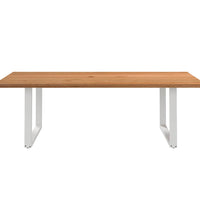 Esstisch mit Baumkanten 240x120x74 cm Massivholz Eiche Rechteck