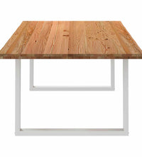 Esstisch mit Baumkanten 240x120x74 cm Massivholz Eiche Rechteck