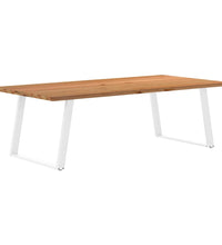 Esstisch mit Baumkanten 240x120x74 cm Massivholz Eiche Rechteck