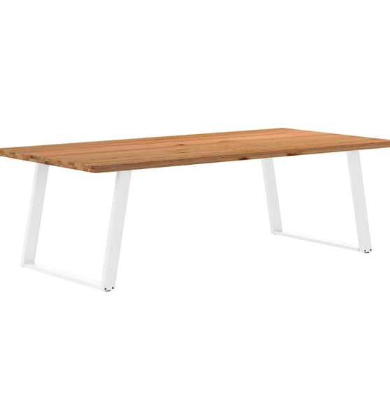 Esstisch mit Baumkanten 240x120x74 cm Massivholz Eiche Rechteck