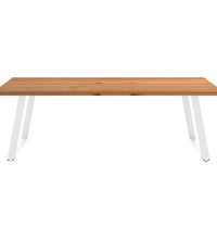 Esstisch mit Baumkanten 240x120x74 cm Massivholz Eiche Rechteck