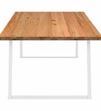 Esstisch mit Baumkanten 240x120x74 cm Massivholz Eiche Rechteck