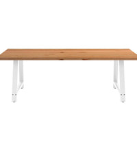 Esstisch mit Baumkanten 240x120x74 cm Massivholz Eiche Rechteck