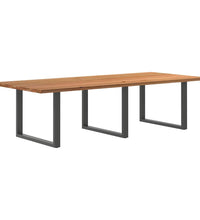 Esstisch Hellbraun 280x120x74 cm Massivholz Eiche Rechteckig
