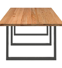 Esstisch Hellbraun 280x120x74 cm Massivholz Eiche Rechteckig