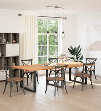 Esstisch Hellbraun 280x120x74 cm Massivholz Eiche Rechteckig