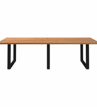 Esstisch Hellbraun 280x120x74 cm Massivholz Eiche Rechteckig