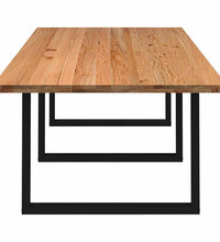 Esstisch Hellbraun 280x120x74 cm Massivholz Eiche Rechteckig