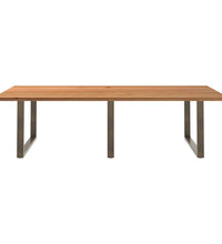 Esstisch Hellbraun 280x120x74 cm Massivholz Eiche Rechteckig
