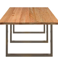 Esstisch Hellbraun 280x120x74 cm Massivholz Eiche Rechteckig