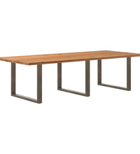 Esstisch Hellbraun 280x120x74 cm Massivholz Eiche Rechteckig