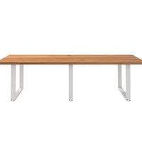 Esstisch Hellbraun 280x120x74 cm Massivholz Eiche Rechteckig