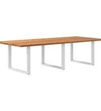 Esstisch Hellbraun 280x120x74 cm Massivholz Eiche Rechteckig